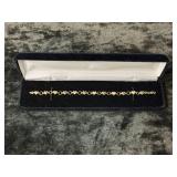 (4.12G) 14K GOLD HEART BRACELET (7.25" LENGTH)
