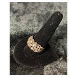 (4.8G) 14K GOLD DIAMOND RING - SIZE 11