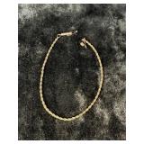 (1.97G) 14K GOLD TWISTED ROPE CHAIN BRACELET