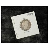 1897 BARBER SILVER QUARTER