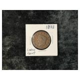 1833 LARGE CENT