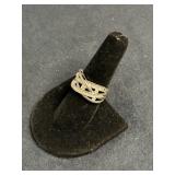 WOVEN STYLE .925 STERLING SILVER RING SIZE 8