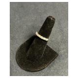 RECTANGLE AND CIRCLE STONE .925 STERLING SILVER