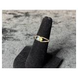 (1.59G) 10K GOLD RING W/ BLUE & GREEN STONES -