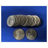 ROLL OF SUSAN B ANTHONY DOLLAR COINS ($25 FV)