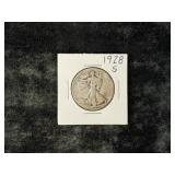 1928-S WALKING LIBERTY SILVER HALF DOLLAR