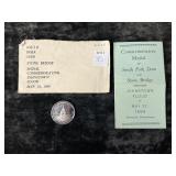 SILVER JOHNSTOWN FLOOD MEDAL - SOUTH FORK DAM