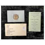 BRONZE JOHNSTOWN FLOOD MEDAL - SOUTH FORK DAM