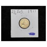 1911 2 1/2 DOLLARS INDIAN HEAD GOLD EAGLE