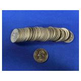 ROLL OF SILVER WASHINGTON QUARTERS