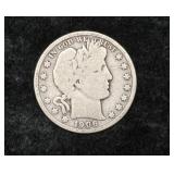 1906-D BARBER HALF DOLLAR