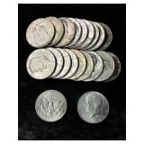 ROLL OF CLAD KENNEDY HALF DOLLARS (MIXED YEARS)