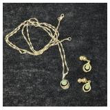 12.97G SORRENTO MARKED 12K GF NECKLACE & EARRINGS
