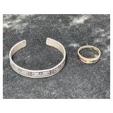 23.17G STERLING SILVER CUFF BRACELET AND RAINBOW