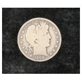 1908 BARBER HALF DOLLAR