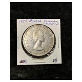 1958 BRITISH COLUMBIA CENTENNIAL CANADIAN DOLLAR