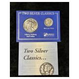 1945 LIBERTY WALKING HALF DOLLAR & MERCURY DIME