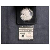 ONE TROY OZ .999 FINE SILVER DEION SANDERS ROUND