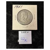 1951 FRANKLIN HALF DOLLAR
