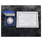 SILVER 1889 CARSON CITY MORGAN PROOF WITH COA