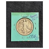 1916 WALKING LIBERTY SILVER HALF DOLLAR
