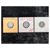 1857, 1858 & UNMARKED FLYING EAGLE CENTS