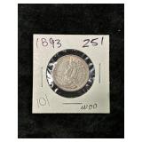 1893 COLUMBIAN QUARTER DOLLAR