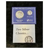 1944 LIBERTY WALKING HALF DOLLAR & MERCURY DIME