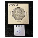 1953 FRANKLIN HALF DOLLAR