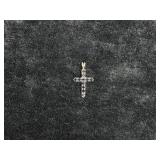 1.60G 14K GOLD BLACK CROSS PENNANT/CHARM