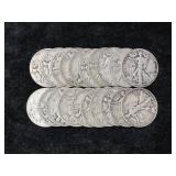 FULL ROLL WALKING LIBERTY HALF DOLLARS