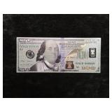NOVELTY ONE HUNDRED DOLLAR BILL WITH 1GM