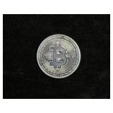 1 OZ .999 FINE SILVER BITCOIN ROUND