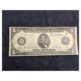 FIVE DOLLAR U.S. FEDERAL RESERVE LARGE NOTE