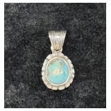 3.18G STERLING SILVER TURQUOISE PENNANT/CHARM