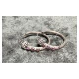 7.51G STERLING SILVER HOOP EARRINGS