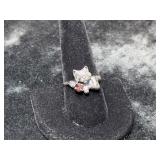 4.21G STERLING SILVER CAT RING SIZE 9