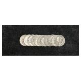 SILVER DIMES: (5) MERCURY & (6) ROSEVELT