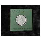 1875-S LIBERTY SEATED TWENTY CENT COIN