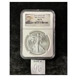 NGC GRADED MS70 2012 AMERICAN EAGLE $1 COIN