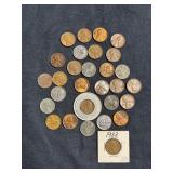 MIXED PENNY LOT: STEEL, WHEAT, LUCKY PENNY