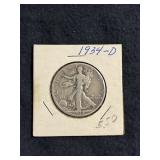 1934-D WALKING LIBERTY HALF DOLLAR