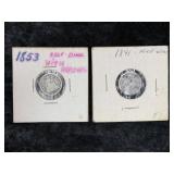 1841 & 1853 HALF DIMES