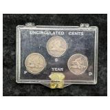 1857 & 1858 UNC FLYING EAGLE CENT P,S,D COLLECTION