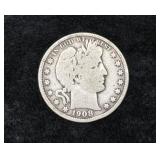 1908 BARBER HALF DOLLAR