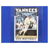 1986 TOPPS TIFFANY DON MATTINGLY #180