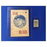1946 BOSTON BRAVES TICKET & PROGRAM: 8/3/1946 VS.