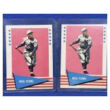 (2) 1961 FLEER ROSS YOUNG #154