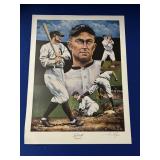 TY COBB LITHOGRAPH 24X18 ANGELO MARINO