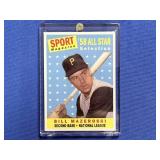 BILL MAZEROSKI SPORT MAGAZINE PRINT CARD
